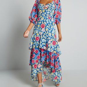 ModCloth Amorous Ambrosia Fruity Flamenco Dress